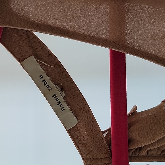 Naked Zebra Small Ruffle Racerback Layered Halter Tank - Picture 2 of 6